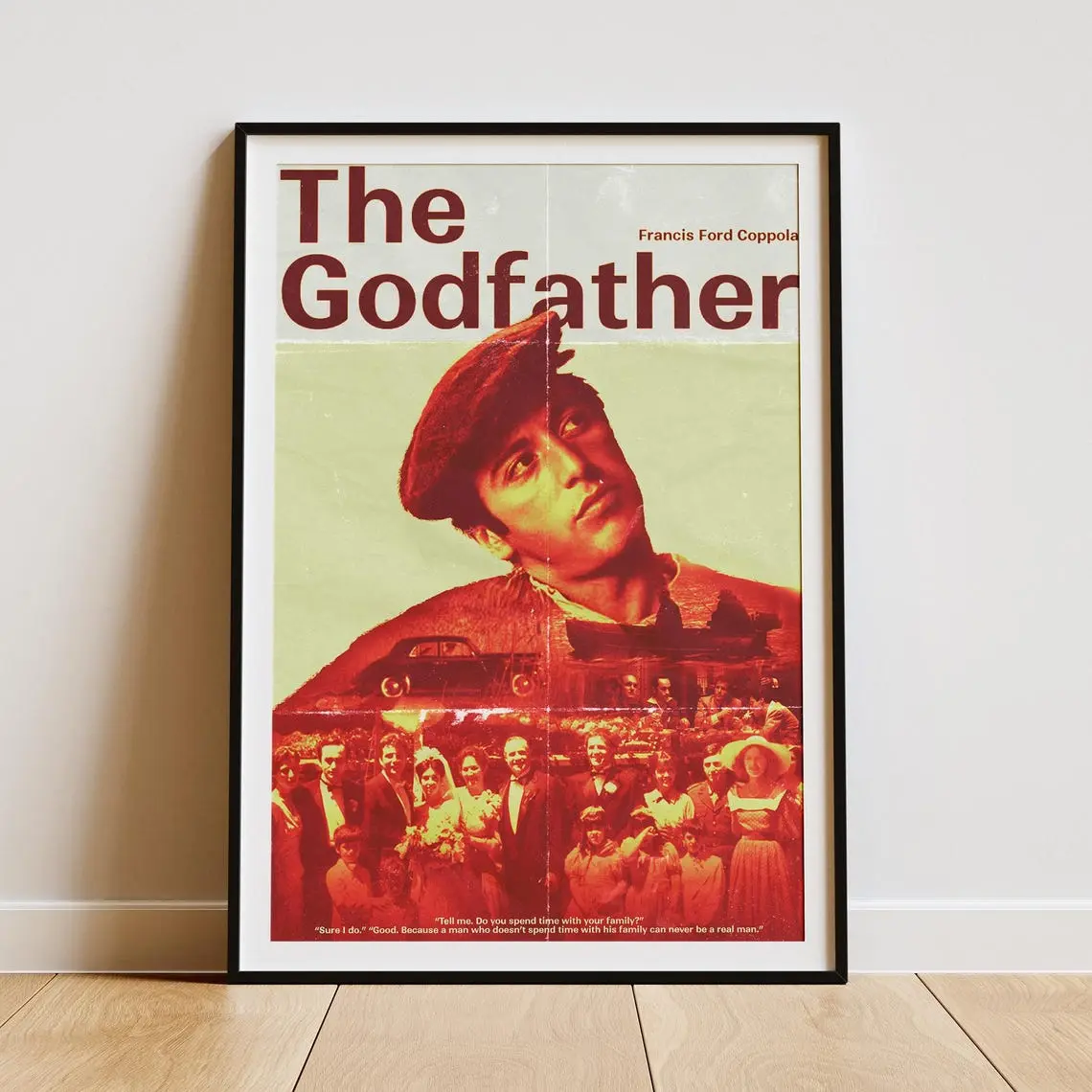 The Godfather Movie Poster: Michael Corleone, Mafia Film Art