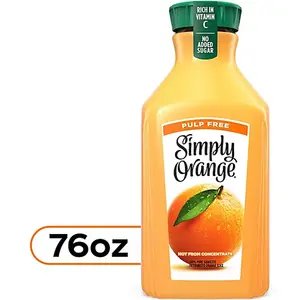 Simply Orange Pulp Free Orange Juice, 76 fl oz Bottle