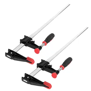 NorthSky 2-Pack 12''/24" Bar Clamp Set, 600 lbs Load Limited,One-Handed Steel F Clamp Light Duty, For Woodworking, Metalworking, DIY,Fathersdaygift