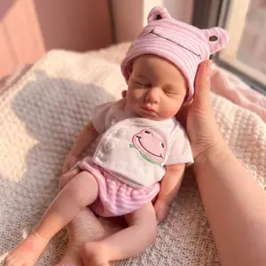 13-Inch Silicone Loulou Soft Dolls for Girls, Handmade High-Quality Painted Collectible, Mouth Compatible with Baby Bottle, Perfect Gift