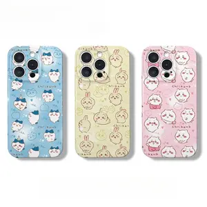 Smooth Film C-Chiikawa Usagi Phone Case for Apple iPhone 17 Pro Max 16 14 Cute Rabbit Design Protective Cover