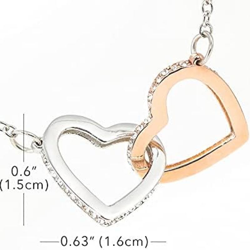 Valentine's Day Gifts for Twins Necklace, Gift for Sister, Birthday for Twin Sister, Best Friend Gift, Twin Sister Jewelry, Sister Gift, Interlocking Hearts Necklace You will always be