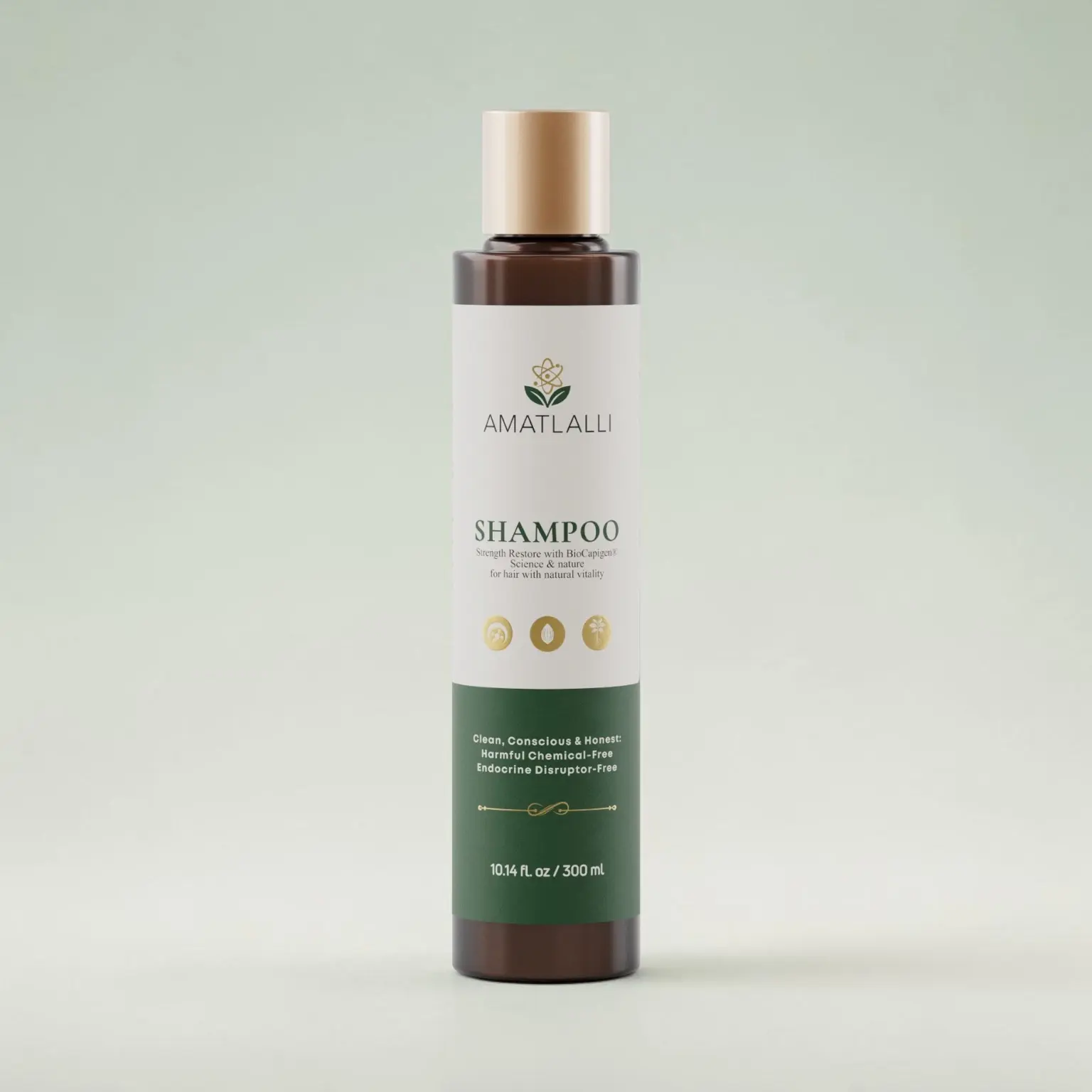 AMATLALLI Daily Shampoo, Gentle Cleansing Formula with Carefully Selected Ingredients, Suitable for All Hair Types