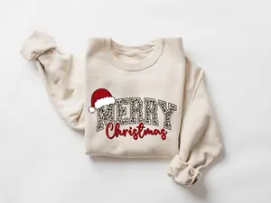 Merry Christmas Sweatshirt, Christmas Shirts, Cute Winter Sweater, Christmas Shirt for Women, Casual tee shirt