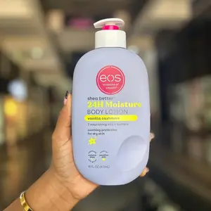 eos Shea Better Body Lotion - Vanilla Cashmere, 24H Moisture for Dry Skin, Lightweight Non-Greasy, with Shea Butter , Vegan, 16 oz cream Scent Smooth