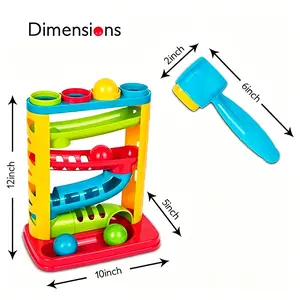 Durable Pound A Ball Hammer Toy for Toddlers Montessori Early Development Stacking & Pounding Toy, Educational Learning Game for Active Play, Perfect Birthday Gift for 1-3 Years Old Boys and Girls