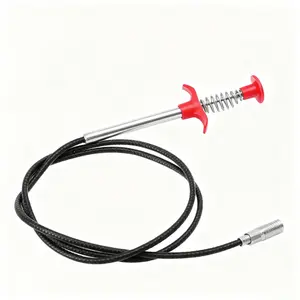 79-Inch Long Reach Assist Tool, Flexible 4-Claw Grabber Pickup Tool for Retrieving Items, Unclogging Drains, and Toilet & Sink Maintenance