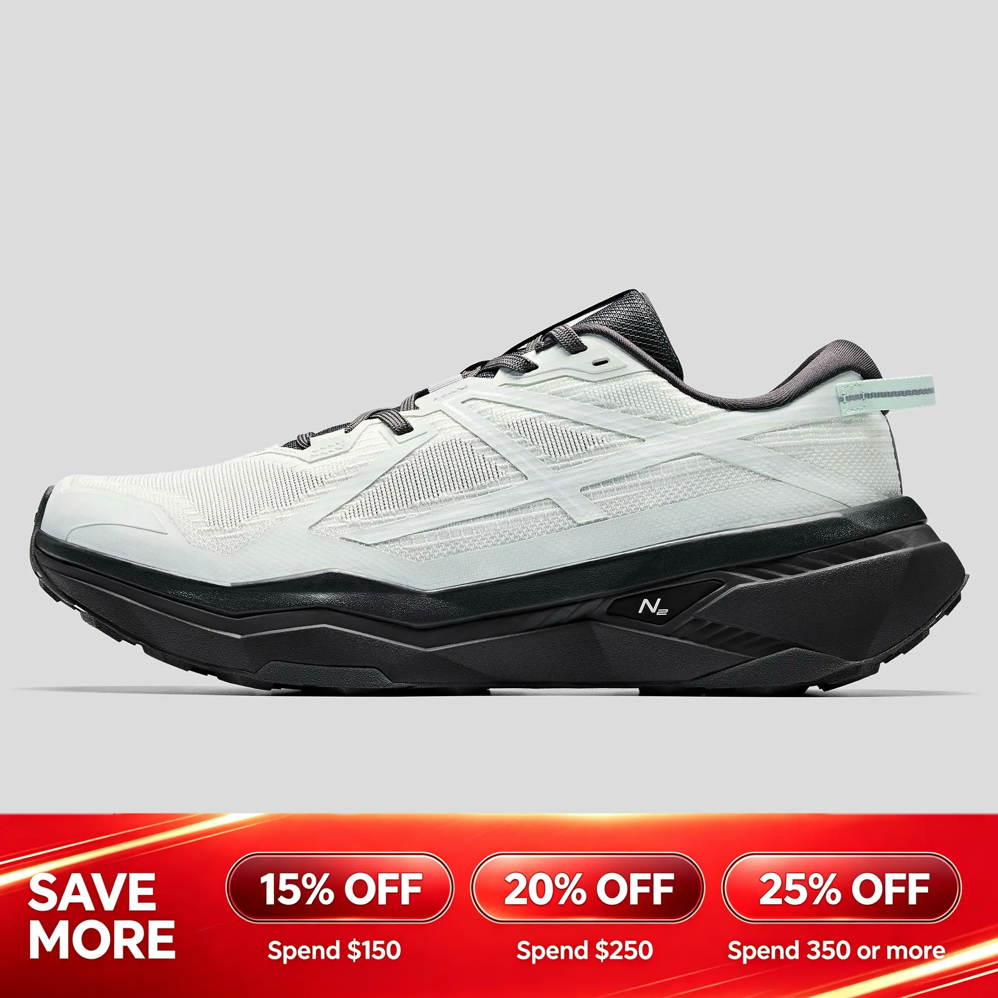 [Back to School] ANTA MEN Saker Trail Running Shoes Anti-slip Cushioning Sports Shoes Outdoor Long-distance BTS