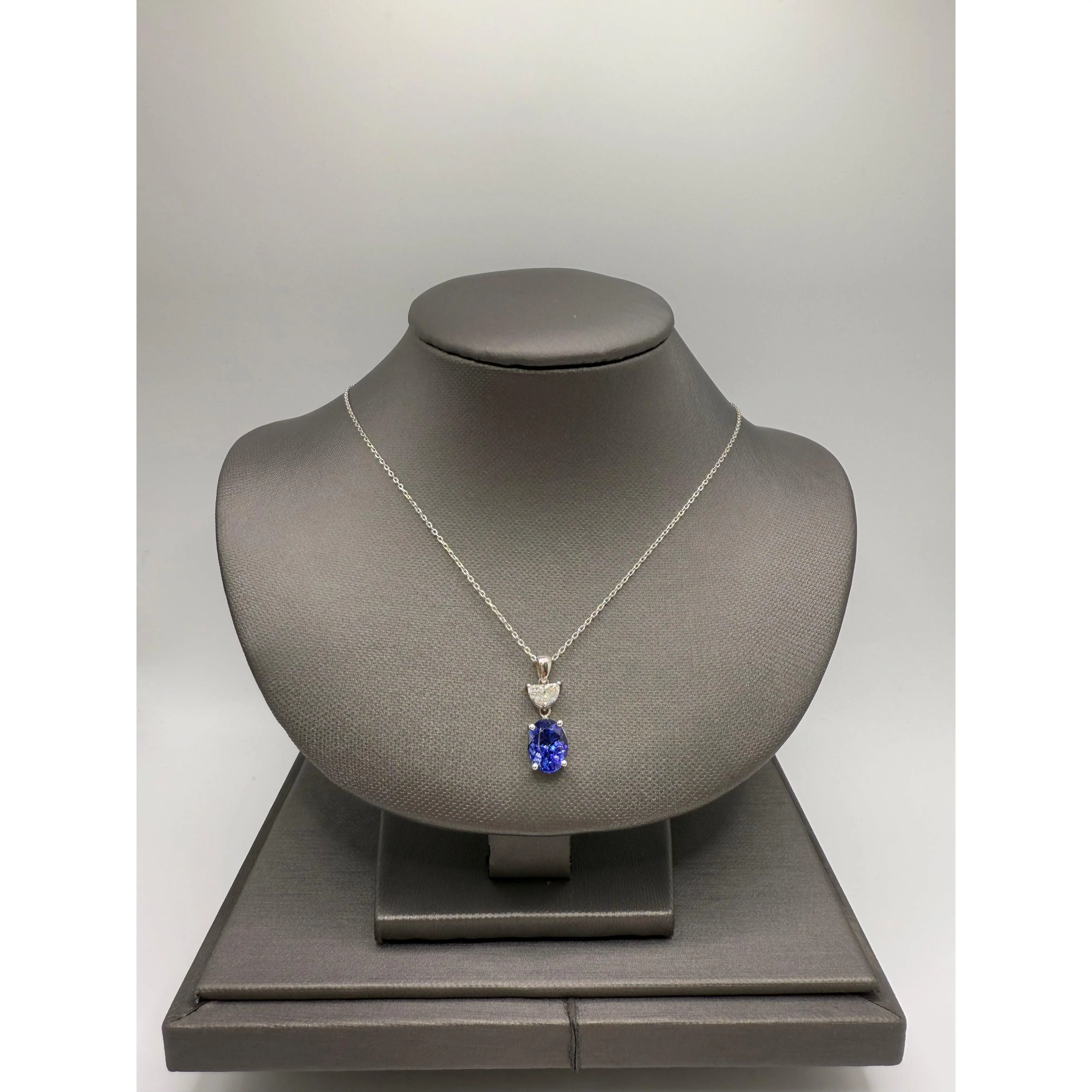 Diamond And Tanzanite Pendant