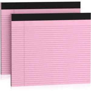 2 count Note Pads 11" x 9.5" Legal Pads College Ruled Notepad  Perforated Writing Pads  Lined Paper 80GSM College Ruled Paper Pad of Paper 30 Sheets Notebook for School, To-Do Lists, Office