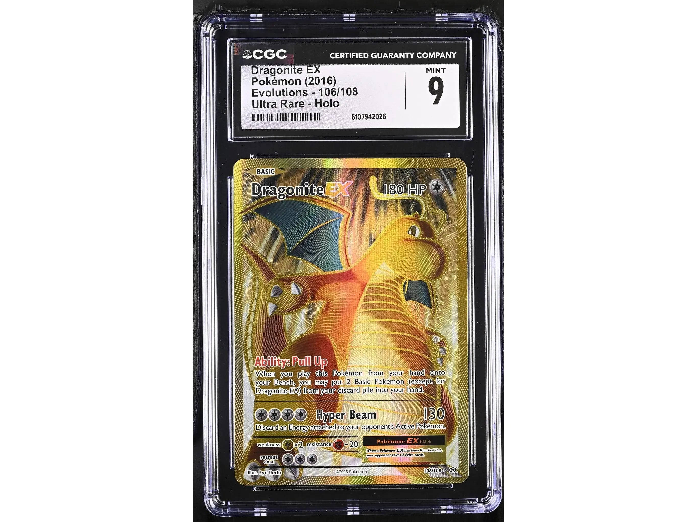 2016 Evolutions #106/108 Dragonite EX CGC 9