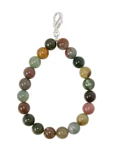 Mixed Jasper 8mm Mala Beads Keychain green daily