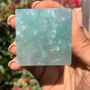 Natural Green Fluorite Crystal Cube