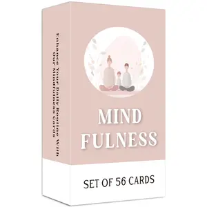 56 Mindfulness Cards - Wellness, Stress Less, Mindful Meditation, Gratitude, Kindness, Self Care & Relaxation, Therapy Exercise Cards, Stress Relief, Mindful Affirmations, Positive Affirmations Cards, Daily Routine