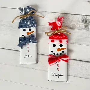 Snowman Chocolate Bar, Christmas Candy Bar,
