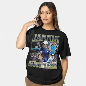 Jannik Sinner Tennis T-Shirt, Jannik Sinner Vintage Tee, Tennis Graphic Tees, 90s Tennis Hoodies, Y2k Tennis Tee, Jannik Sinner Shirt