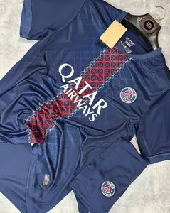 Psg 2025/26 Home and Away Full Set Soccer Kit, Ligue 1 Premium Fabric Match Style Set F