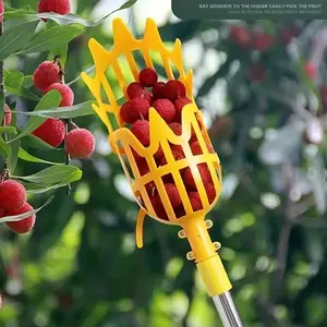 Adjustable Fruit Picker, Mango Cherry Lemon Harvester, Sharp Pressure Resistant Design, Safe Food Grade Plastic, Easy Fruit Collection