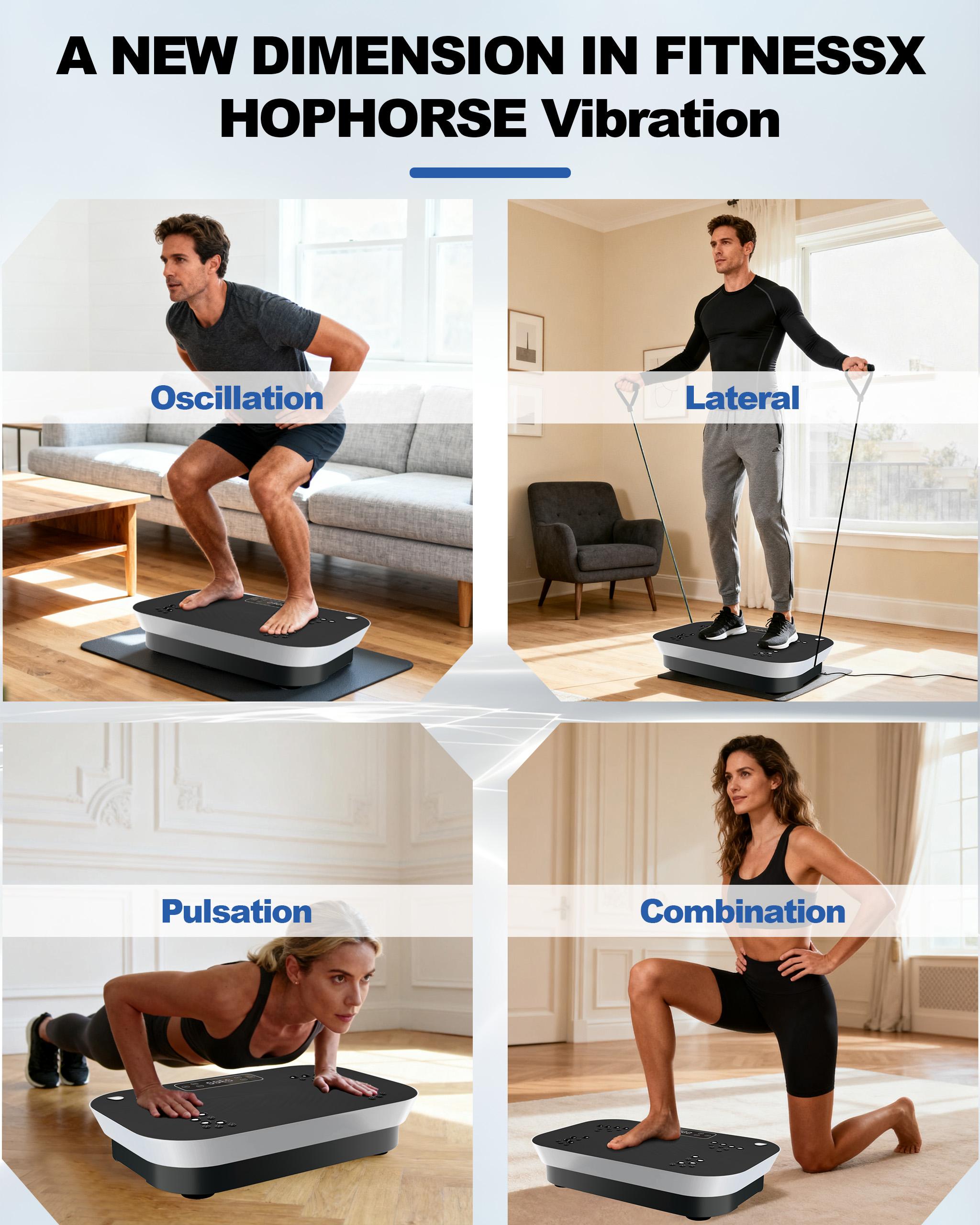 HopHorse 460LB 3D Vibration Board Plate Exercise Machine Whole Body Workout Portable Vibrate Fitness Platform,high quality gift