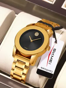 Skmei Ladies Elegant Fashion Round Dial, Gift Must-have Option, Send Girlfriend, Mother, Loved Ones, with Box, Fashion Watch Party, Daily Decoration, Fashion All Match and Exquisite Watch Birthday Gift, High End Watch