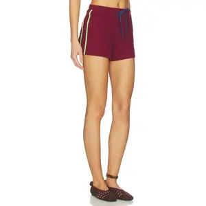 Damson Madder Rylee Waffle Short in Burgundy