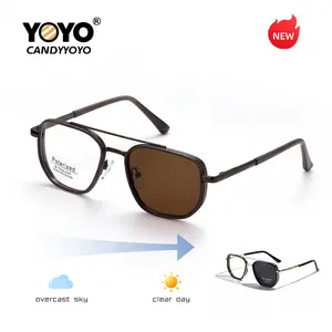 Original design, new model of polarized  automatic-adjusting sunglasses with tinted lenses. High-end glasses that protect against ultraviolet rays, blue light, and provide sun protection. Suitable for both men and women, ideal for wearing while driving.