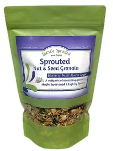 Diana's Sprouted Nut & Seed Granola - Blueberry Brazil Almond Ginger Blend, Gluten Free, Grain Free, Low Carb, Organic Maple Sweetened, Nutrient-Rich Snack