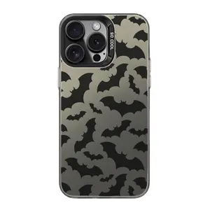 Black Bat Pattern Halloween Phone Case for iPhone 16 Pro Max, Movie Batman iPhone 15 promax /14/13/12/11 Plus Cases,Tough Protection Cover for Samsung S25 Ultra S24 S23 S22 FE A phone case as a birthday gift Phone cases for friends family
