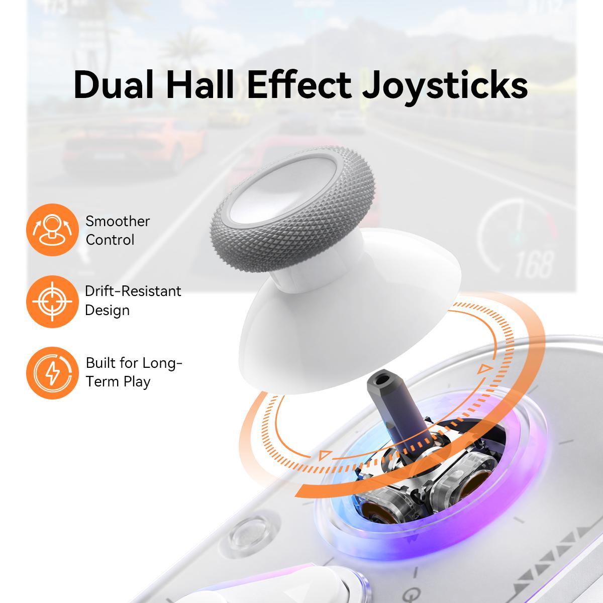 AOLION J20 Detachable Handheld Controller for Switch – Designed for Switch & Switch OLED Handheld Mode, Bluetooth Compatible with Switch 2, Hall Effect Joysticks, RGB Lighting, Clicky Mechanical Buttons, Motion Control, Ergonomic Grip, Transparent Shell AOLION J20 Detachable Handheld Controller for Switch – Designed for Switch & Switch OLED Handheld Mode, Bluetooth Compatible with Switch 2, Hall Effect Joysticks, RGB Lighting, Clicky Mechanical Buttons, Motion Control, Ergonomic Grip, Transparent Shell