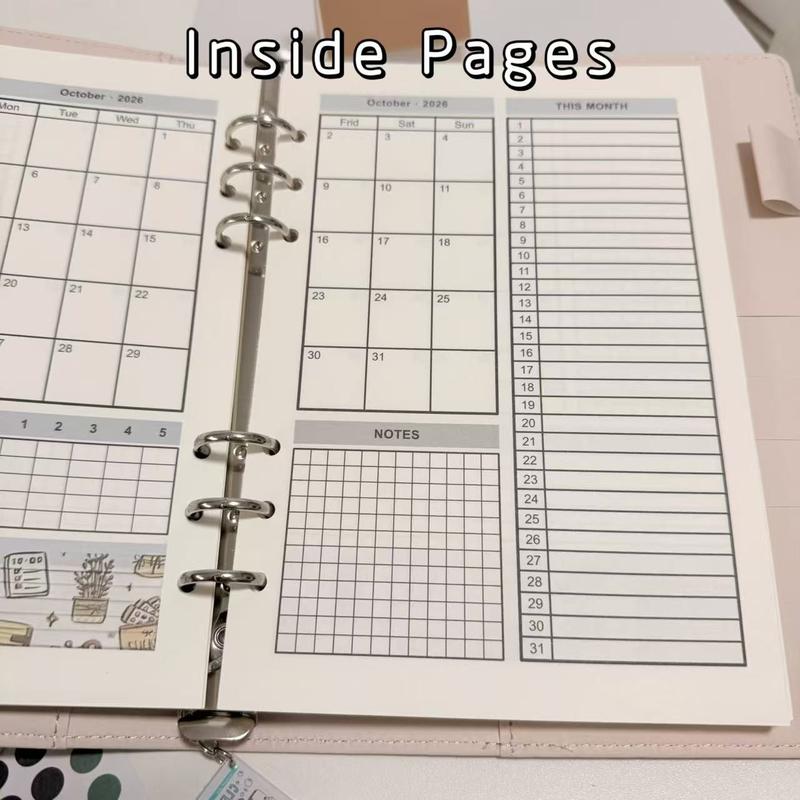 Latest Version 2026 Full-Year Planning Toolkit, 104 Pages Life Area Simple Planner, Personal Schedule Memo Gift, Large Capacity Gift Box with Paperclips, Stickers, Calendar, 104 Pages Planner