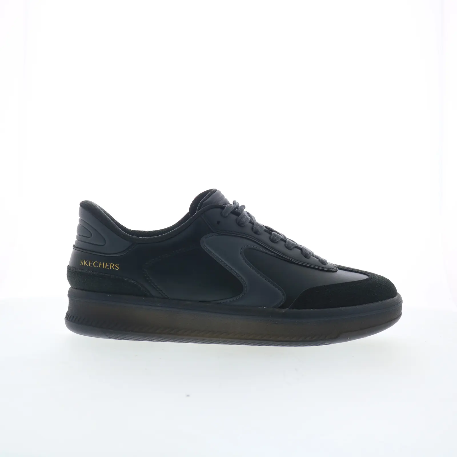 Skechers Slip-ins: Hotshot HI Mens Black Leather Lifestyle Sneakers Shoes