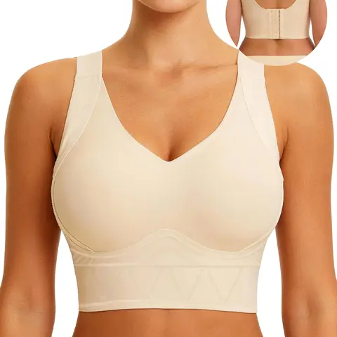 SOFT INTENTION The Shapewear Bra , wireless , 7 Roll Hooks Back Fat Smoothing , Jelly Bra Everyday Push Up Bra , Fajas Bra