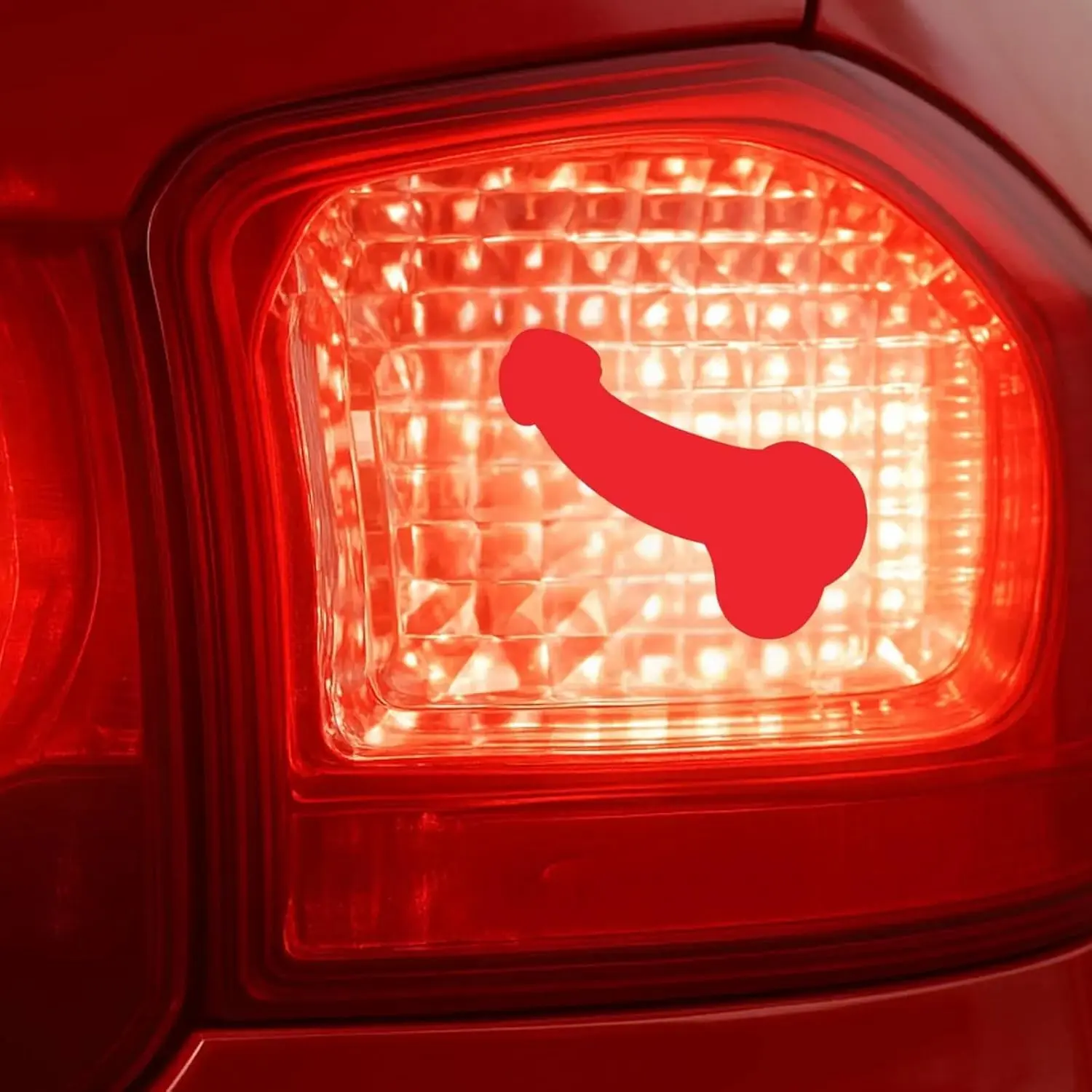 Funny Tail Light Prank Decal | Waterproof Brake Light Sticker | Adult Gag Gift | Choose 2, 4 or 8 Pack