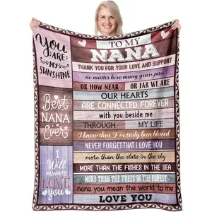 Nana Gift, Nana Birthday Gifts, Soft Comfortable Flannel Blanket, Best Nana Ever Gifts, Nana Gift from Grandkids, Nana Gfit for Grandma, Nana Gift for Christmas, Happy Birthday Nana Gifts