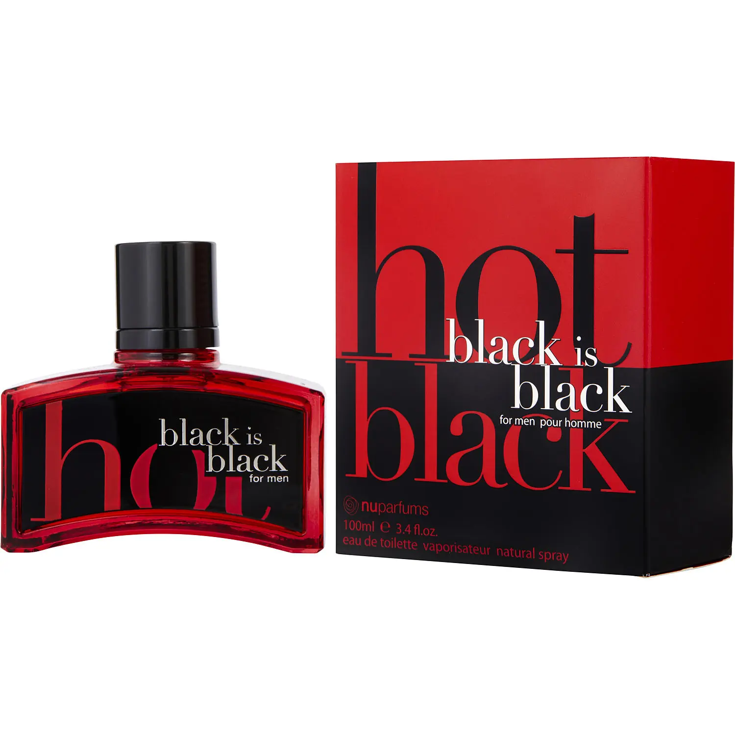 Black Is Black Hot By Nuparfums Edt For Men