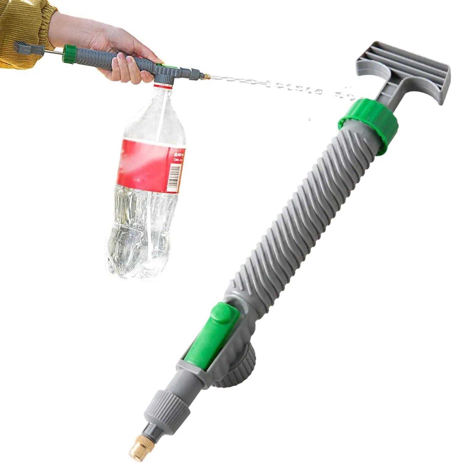 Handheld High-Pressure Air Pump Manual Sprayer with Adjustable Nozzle - Top-Fill Garden Watering Equipment for Home Lawn Use