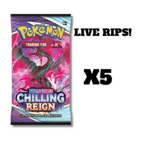 LIVE - (5 packs) Chilling Reign Booster Packs
