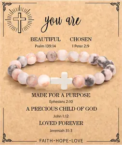 Easter Gifts for Women, Easter Basket Stuffers Religious Cross Bracelet Gifts for Women/Daughter/Friend/Sister/Grandma/Granddaughter/Godmother/Her, Inspirational Birthday Faith Based Jesus Jewelry