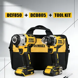DEWALT DCF850 + DCD805 2-Tool Kit | Brushless Impact Driver & Drill, Bare Tools (No Battery). Includes Tool Bag. Perfect for Users with Existing DEWALT 20V Batteries!