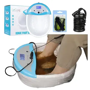 Ionic Foot Spa Machine - Professional Water Foot Cleanse with Acupressure Massage,Foot Cleanse Bath with Acupressure & 100 Disposable Liners