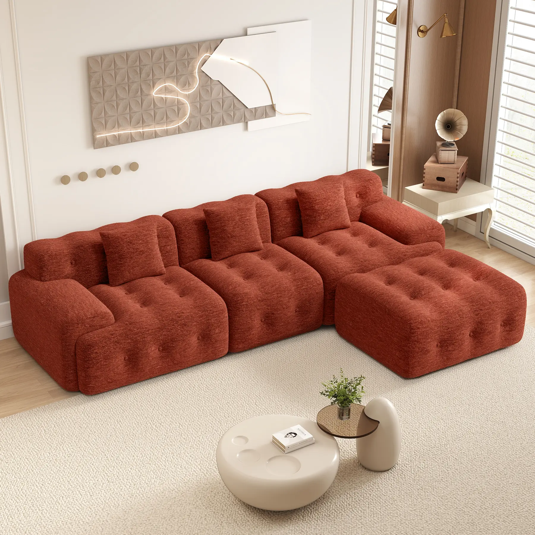 Reddish Brown (L-shaped)
