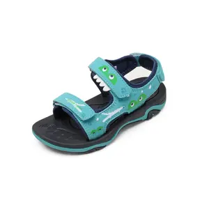 DREAM PAIRS Kids' Unisex Open-Toe Slip-On Strapy Sandals - Children's Lightweight Soft Quick-Drying Walking Footwear with Animal Prints, EVA Sole, Hook-Loops for Boys & Girls