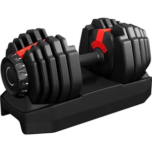 Yaheetech Adjustable Dumbbells Set (40LB/52.5LB/90LB) – Home Workout Gear, Strength Training Equipment Weights with Anti-Slip Handle, Storage Tray, Durable Steel Construction for Home Gym Weight Training