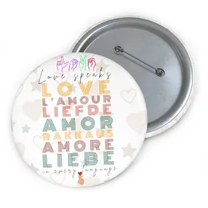Love Language Romantic Pin Button Designed and Created by Claire4You Designers just for you. P14-D309