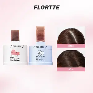 FLORTTE Murmur Hairline Shadow Powder with Tea & Polygonum Extracts Waterproof Natural Hair Filler for Hairline & Part Volumizing Portable Cute Haircare based texture powder