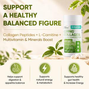 DrBioCare Collagen Peptide Supplement with L-Carnitine & Colostrum | Female Balance & Daily Health, 60 Capsules