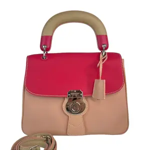 Pre-owned BURBERRY Leather Shoulder Bags DK88 Two Tone Top Handle Shoulder Bag