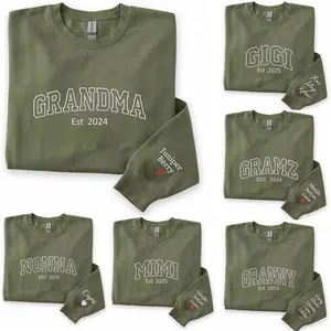 Custom Grandma Heart Sweatshirt, Personalized Grandparent Gift, Personalized Mama Sweatshirt, Mothers Day Gift, Grandma, Mama, Nana, Auntie, Mimi, Gigi, Mamaw, Gammie Shirt