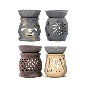 Oil Lamp, Stone - Assorted (3 in.)