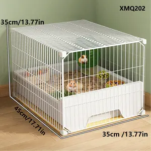 Hamster Cage Luxury Villa, Home Use Large Golden Silk Flower Branch Base, Hedgehog Feeding & Decoration Supplies, Hamster Cage Habitat
